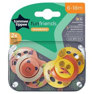 Tommee Tippee 6-18個月趣味風格安撫奶咀(2個裝)
