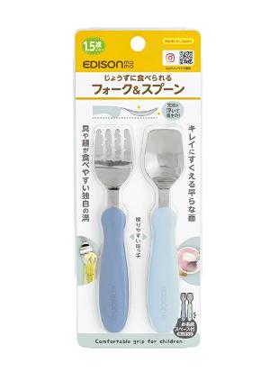 EDISONmama 嬰幼兒學習餐具組 (叉子+湯匙) 1.5歲以上