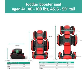 Mifold Hifold 可調式兒童高背增高汽車座椅附背帶 (2色)