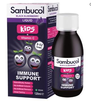 Sambucol 兒童黑接骨木果漿 含維他命C 120ml (3-12歲食用)