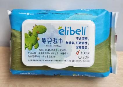 elibell純淨水嬰兒濕巾 100片x3包